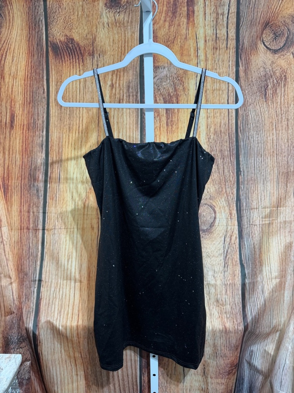Little Black Sleeveless Dress Sparkly Embellishments Size  XL